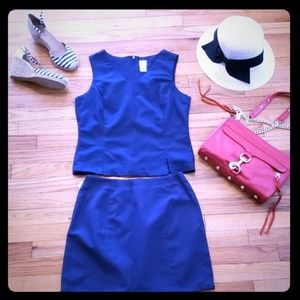 Navy mini skirt